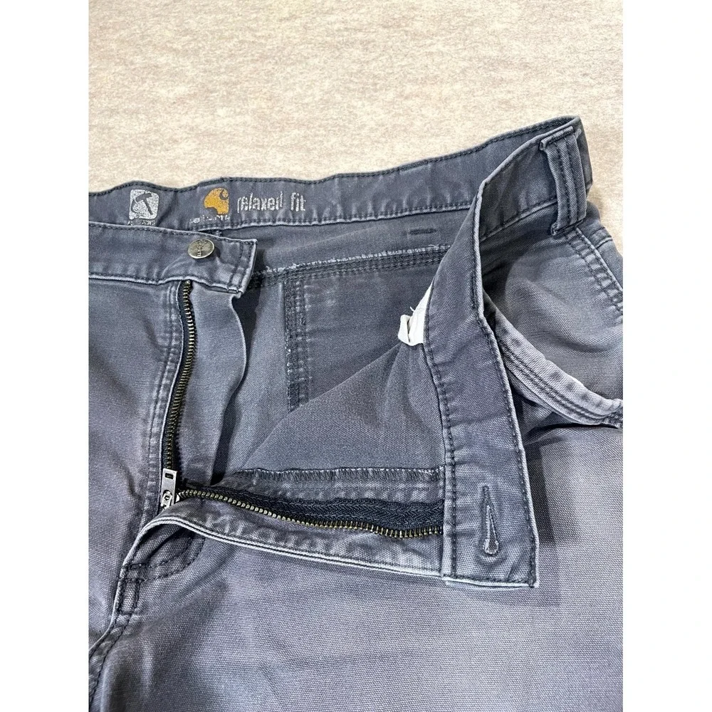 Carhartt Relaxed Fit Full Swing Carpenter Work Pants Mens 40x34 Gray Cotton Logo